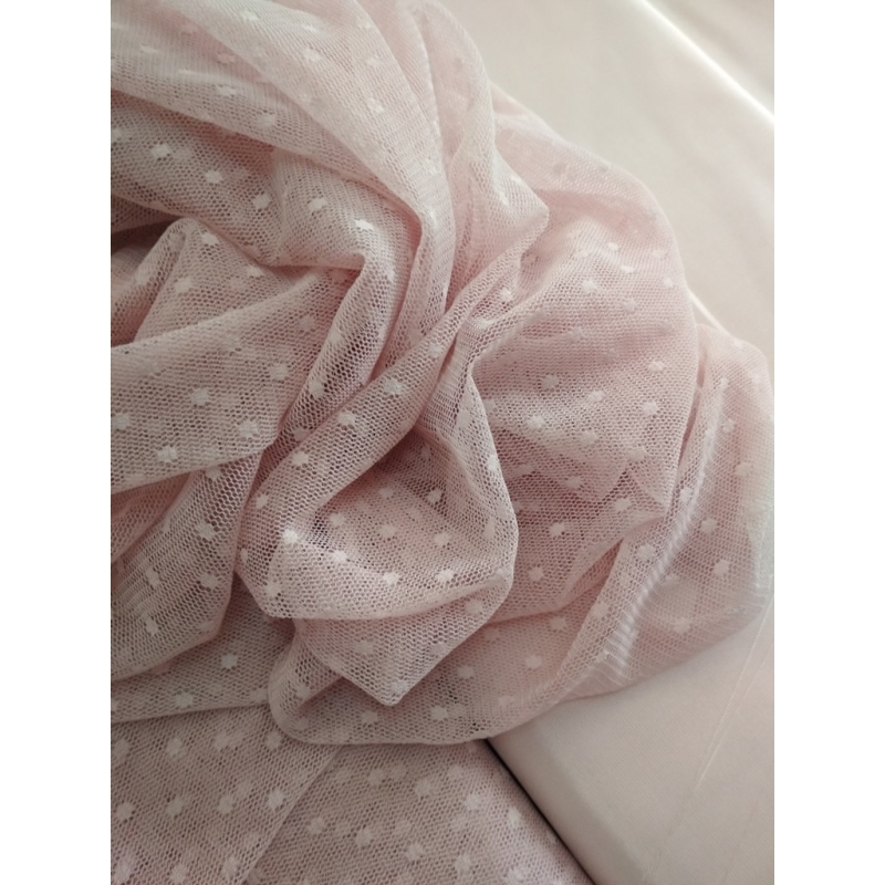 Tul rosa pastel - la mayor variedad de colores de tejido tul en PUGUTEXTILE